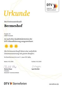 Klassifizierung Bermeshof bis 31.01.2027